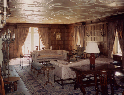 Oak panelled Living Room interior