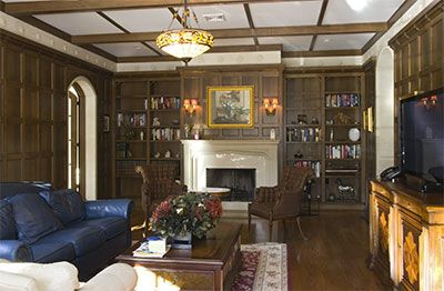 Custom Oak paneled Library