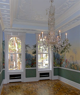 Dining Room with Zuber El Dorado wallpaper