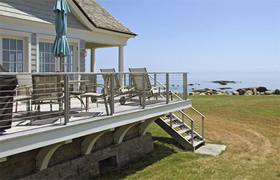 Boathouse deck facing Long Island Sound
