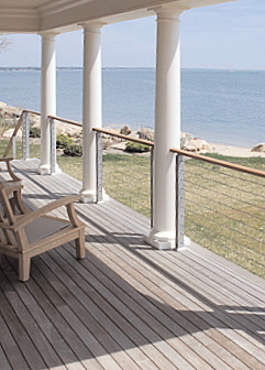 Boathouse Porch overlooking L.I. Sound